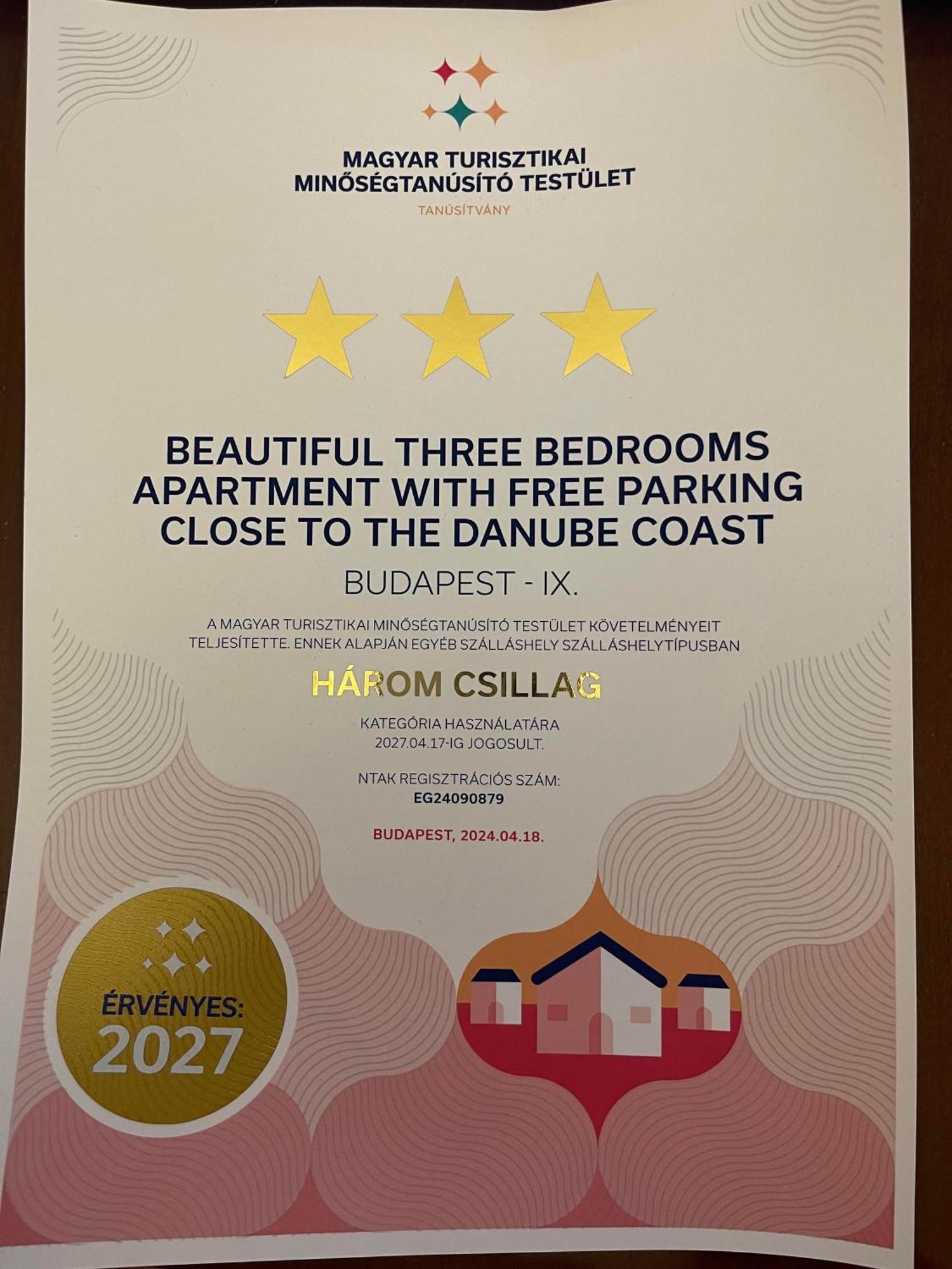 Beautiful Three Bedrooms Apartment With Free Parking Close To The Danube Coast 부다페스트 외부 사진